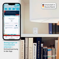 Homematic IP Snímač pohybu so senzorom stmievania 142722A0 biely, interiérový, smart domácnosť, aplikácia, alarm, osvetlenie, úspora energie, Smart Home 2