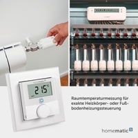 Inteligentný nástenný termostat Homematic IP so snímačom vlhkosti 156669A0 – Digitálny termostat pre radiátorové/podlahové kúrenie, aplikácia, Alexa, Google Home 6