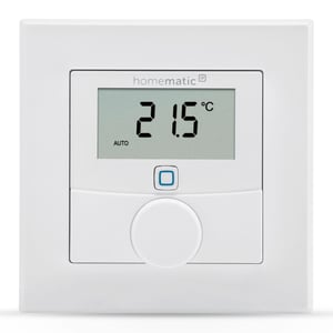 Inteligentný nástenný termostat Homematic IP so snímačom vlhkosti 156669A0 – Digitálny termostat pre radiátorové/podlahové kúrenie, aplikácia, Alexa, Google Home