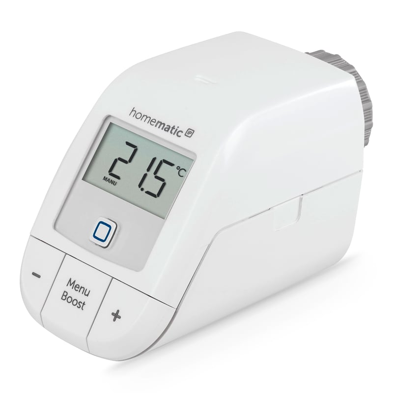Inteligentná radiátorová hlavica Homematic IP Basic 153412A3 – Digitálny termostat, ovládanie cez aplikáciu, Alexu a Google Home, jednoduchá inštalácia