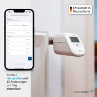 Inteligentná radiátorová hlavica Homematic IP Basic 153412A3 – Digitálny termostat, ovládanie cez aplikáciu, Alexu a Google Home, jednoduchá inštalácia 2
