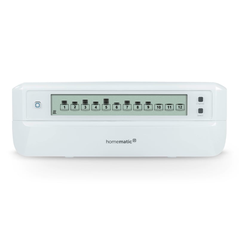 Controler pentru Încălzire în Pardoseală Homematic IP – Controller cu Termostat Motorizat pe 12 Canale pentru Sistem Smart Home