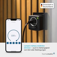 Homematic IP Smart Home Dimmer Aljzat Fázisszabályozás Antracit - Switch and dim, anthracite 2