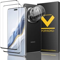 HOMEMO Honor Magic 6 Pro Védőüveg Szett - 2 db Képernyővédő + 2 db Kameravédő Üvegfólia, 9H Keménység, Karcálló, HD Tiszta, Ujjlenyomatbarát 1