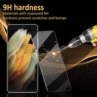 HOMEMO Samsung Galaxy S21 Ultra Edzett Üveg Képernyővédő Fólia, 3 db-os Csomag, 9H Keménység, Ujjlenyomat-kompatibilis, HD Tiszta, Karcálló 2