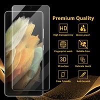 HOMEMO Samsung Galaxy S21 Ultra Edzett Üveg Képernyővédő Fólia, 3 db-os Csomag, 9H Keménység, Ujjlenyomat-kompatibilis, HD Tiszta, Karcálló 7