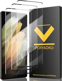 HOMEMO Samsung Galaxy S21 Ultra Edzett Üveg Képernyővédő Fólia, 3 db-os Csomag, 9H Keménység, Ujjlenyomat-kompatibilis, HD Tiszta, Karcálló 1