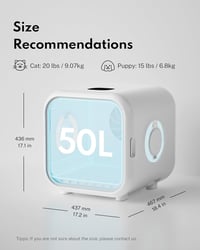 HomeRunPet Drybo Plus 50L sušiaci box pre domáce zvieratá, 360° automatická a tichá sušička pre psov s inteligentnou reguláciou teploty, pre mačky a malé psy 8