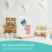 Homery Knjiga gostiju za darivanje djeteta (babyshower) i krštenje - Ružičasto/Plava, Knjiga gostiju za djevojčice i dječake za ispunjavanje, Kreativan poklon i uspomena za rođenje 6