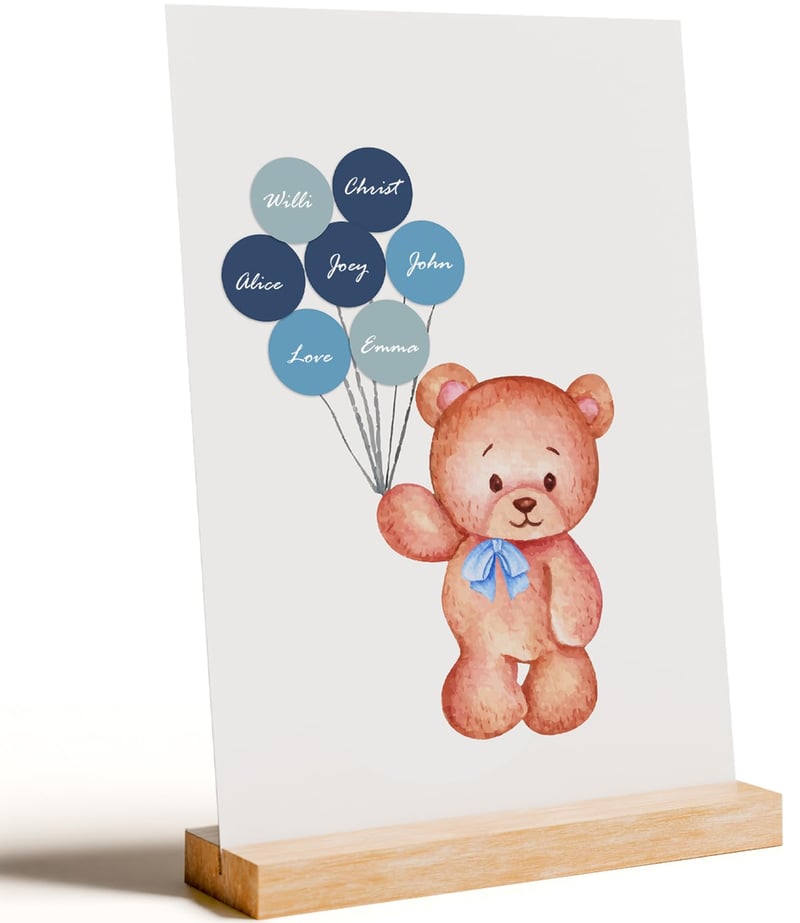 Homery Knjiga gostiju za darivanje djeteta (babyshower) i krštenje - Ružičasto/Plava, Knjiga gostiju za djevojčice i dječake za ispunjavanje, Kreativan poklon i uspomena za rođenje