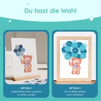 Homery Knjiga gostiju za darivanje djeteta (babyshower) i krštenje - Ružičasto/Plava, Knjiga gostiju za djevojčice i dječake za ispunjavanje, Kreativan poklon i uspomena za rođenje 7