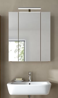 Zrkadlová skrinka Homes & Jones xonox.home Ice 60x70x18 cm so zabudovaným osvetlením, dekor dub Artisan 6