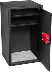 HomeSafe HV70K Széf Kulcsos Zárral, 70x40x36 cm, Nagy Méretű Acél Páncélszekrény Otthoni Értéktároláshoz, 2 Állítható Polccal, Falra Szerelh 5
