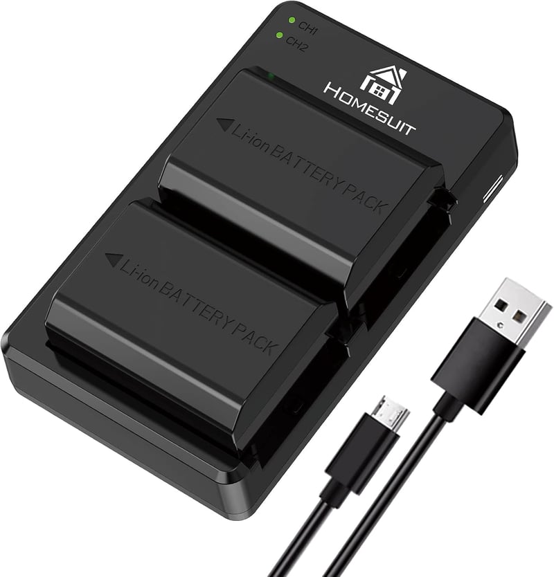 Homesuit NP-FZ100 Akkumulátor Csomag (2db) és Dupla Töltő Sony ZV-E1 FX3 A7RIII A7RV A7IV A7C A6600 A6700 Alpha A1 A9 Fényképezőgépekhez 228