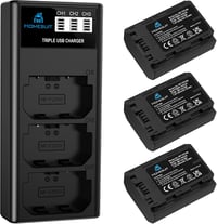 Homesuit NP-FZ100 Akkumulátor Szett 2500 mAh 3 db + LCD Töltő Sony ZV-E1 FX3 A7R III IV V A7S III A7 III IV C A6600 A6700 Alpha A1 A9 Kamerá 1