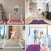 HomeSun Tornagerenda Gyerekeknek Gyűrűkkel, 90-150 cm Állítható Magasságú Tornaeszköz, 100 kg Teherbírású Edzőrúd Otthoni Edzéshez, 3-15 Éve 2