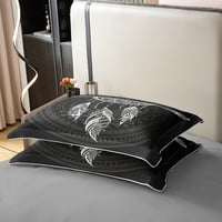 Homewish 100% pamut álomfogó ágyneműhuzat garnitúra 200x200 Boho mandala fekete-fehér 2 párnahuzattal 4