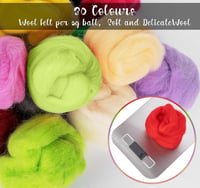 Homewit 30 Színű Tűfilc Készlet 77 Részes Kezdőknek Száraz Filcezés Tűk DIY Kézműves 6