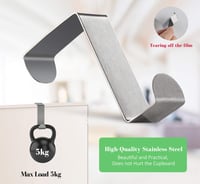 Homewit Ajtóakasztó 8 db rozsdamentes acél, 16 db védőhab betéttel, konyha fürdőszoba, 20 vagy 40 mm ajtóra, 4 cm/2 cm 8