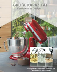 HOMGEN Pourer Guard KitchenAid 4,5-5 literes keverőgéphez Splash Guard 2