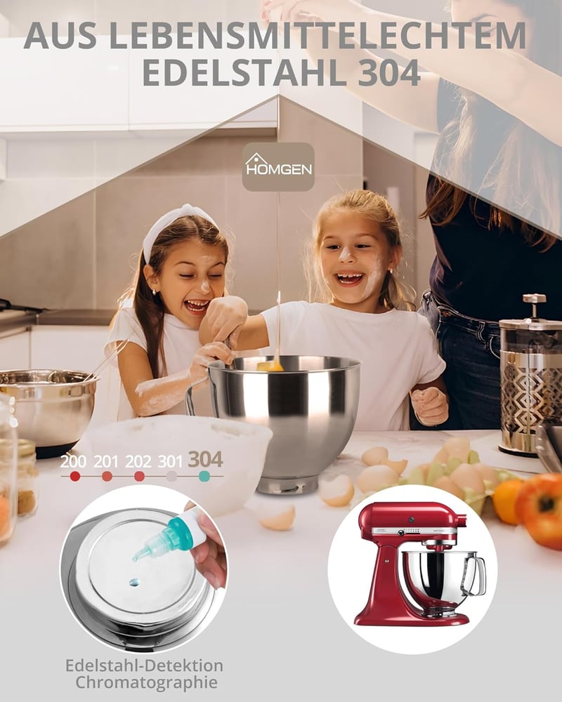 HOMGEN Pourer Guard KitchenAid 4,5-5 literes keverőgéphez Splash Guard