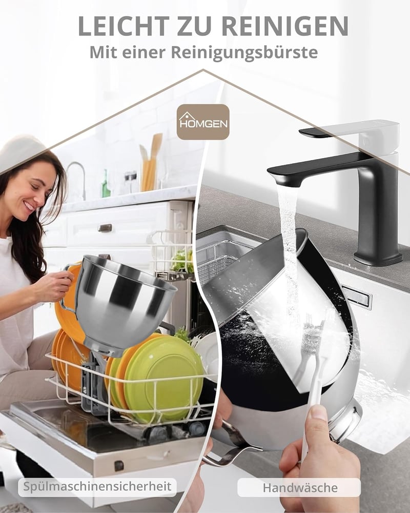 HOMGEN Pourer Guard KitchenAid 4,5-5 literes keverőgéphez Splash Guard