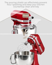 HOMGEN Pourer Guard KitchenAid 4,5-5 literes keverőgéphez Splash Guard 4