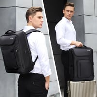 HOMIEE 15,6 Hüvelykes Laptop Hátizsák Férfiaknak - Vízálló Utazótáska USB Töltőporttal, Városi Használatra, Repülőgépen Kézipoggyászként 2