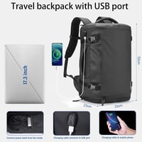 HOMIEE 40L Utazó Hátizsák Vízálló Laptop Táska 15.6-17.3 Cipőtartóval 6