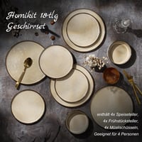 Homikit 12 részes étkészlet 4 személyre, mikróhullámú és mosogatógépben mosható 7