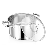 Homikit troslojni lonac od nehrđajućeg čelika sa staklenim poklopcem - 22 cm, 4,7 L 1