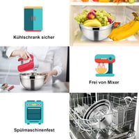 Homikit 5 részes rozsdamentes acél keverőtál szett fedővel, mosogatógépben mosható 4
