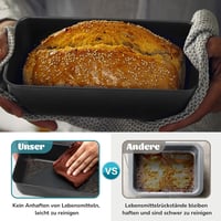 Homikit rozsdamentes kenyérsütő forma szett 2 db, téglalap alakú kenyér és torta forma 5
