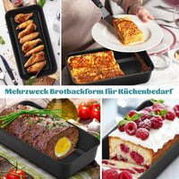 Homikit rozsdamentes kenyérsütő forma szett 2 db, téglalap alakú kenyér és torta forma 7