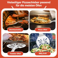 Homikit rozsdamentes perforált pizzalap 17,8x20,5cm leszedővel - 17,8cm, 1 7