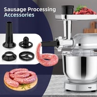 Homlee 3 az 1-ben Univerzális Konyhai Robotgép 1800W - 6 Sebességes Dagasztógép, Húsdarálóval, 1,5L Turmixgéppel és 5,5L Rozsdamentes Acél  6