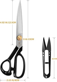 Homlynn szabóolló szálvágóval, 24 cm - fehér 5