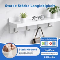 HOMMAND 3m Nano Kétoldalas Ragasztószalag, Extra Erős, Átlátszó, Nyomtraceless 3