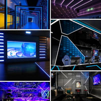 HOMMAND U-alakú LED Alumínium Profil 10m - Fekete LED Csatorna Diffúzorral, Sarokcsatlakozókkal és Rögzítőelemekkel, Beltéri LED Szalag Védő 8