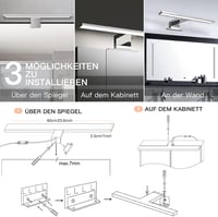 Hommie 60 cm LED fürdőszobai tükör világítás 1200 lm semleges fehér IP44 2