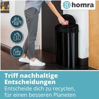 Homra Fonix 50L Szenzoros Szemetes Kuka Konyhába | Rozsdamentes Acél Hulladékgyűjtő Mozgásérzékelővel | Ujjlenyomatmentes Soft Close Rendsze 3