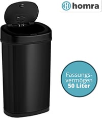 Homra Fonix 50L Szenzoros Szemetes Kuka Konyhába | Rozsdamentes Acél Hulladékgyűjtő Mozgásérzékelővel | Ujjlenyomatmentes Soft Close Rendsze 6