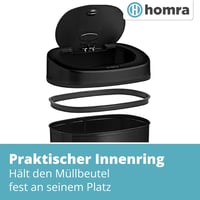 Homra Fonix 50L Szenzoros Szemetes Kuka Konyhába | Rozsdamentes Acél Hulladékgyűjtő Mozgásérzékelővel | Ujjlenyomatmentes Soft Close Rendsze 4