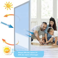 HOMTOL Tükörfólia Ablakra 100x200 cm, Nappali és Éjszakai Látásvédelmi Fólia, UV és Hővédelem, Ezüst Ablakfilm Magánszféra Védelemre, Irodáb 3