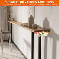 Homtone Fém Asztalláb Szett - 2 db Erős Szénacél Asztalváz, 105 cm Magas, 22 cm Széles, Fekete, Ipari Stílusú Bárasztalhoz, Reggelizőasztalh 5