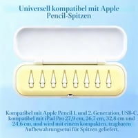 HOMTRAK 8 ks náhradných hrotov kompatibilných s Apple Pencil 1/2/Pro/USB-C, odolný polymérový hrot, presný dotyk na kreslenie a písanie poznámok na iPade 5