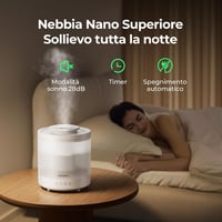 Umidificator cu aburi reci Homvana 1,8L, difuzor de uleiuri esențiale pentru copii, cu încărcare superioară, cronometru, aromaterapie și pentru plante 3