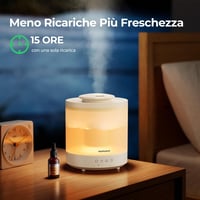 Umidificator cu aburi reci Homvana 1,8L, difuzor de uleiuri esențiale pentru copii, cu încărcare superioară, cronometru, aromaterapie și pentru plante 8