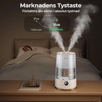 Homvana H101 párásító 3,6 L, 360° hideg köd, 16 dB, átlátszó 3