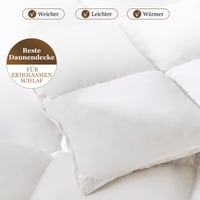 Homyrium Prešívaný zimný páperový paplón 155x220 cm, hmotnosť výplne 2000 g, teplá páperová prikrývka s certifikátmi Oeko-Tex a RDS 6